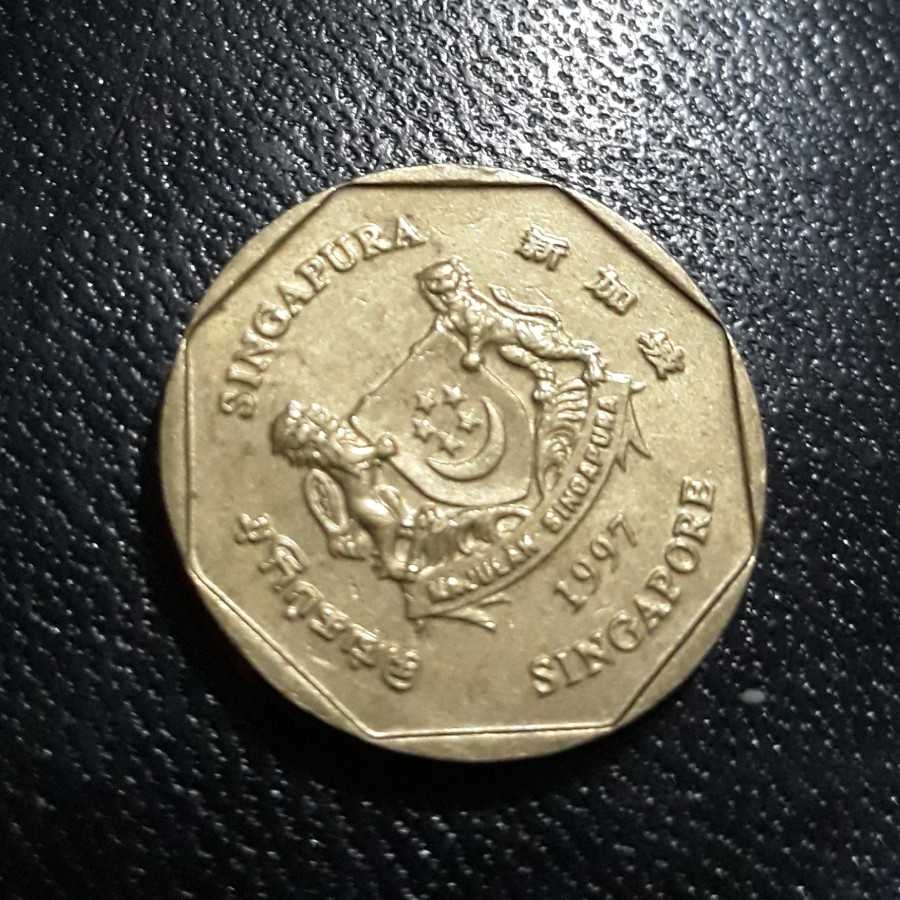 Singapura ( Singapore ) - 1 Dollar 1997 : Koin / Asing / Kuno