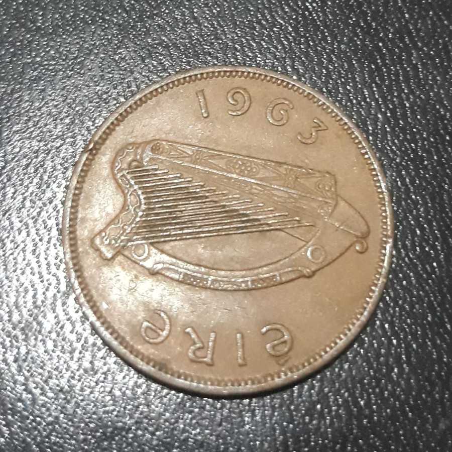 Irlandia ( Ireland Rep. ) - 1 Penny 1963 : Koin / Asing / Kuno