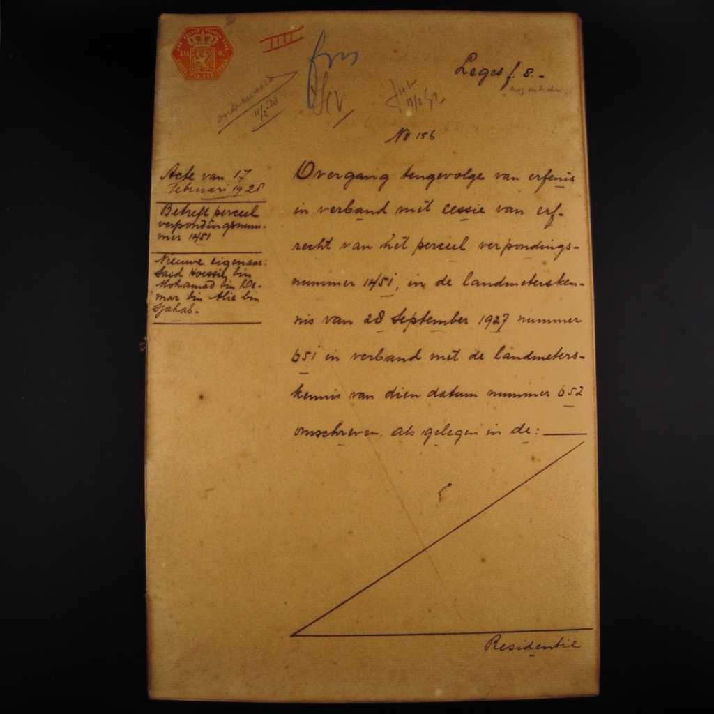 Koleksi Dokumen Akta Jual Beli Tanah Pemerintahan Hindia Belanda Desa Goklo Wilayah Gresik Tanggal 17 Februari 1928