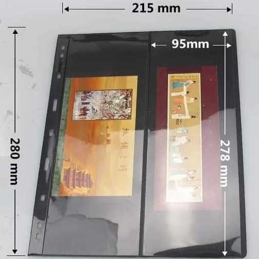 Refill uang kertas perangko mingt hitam 2 baris vertikal bijian eceran