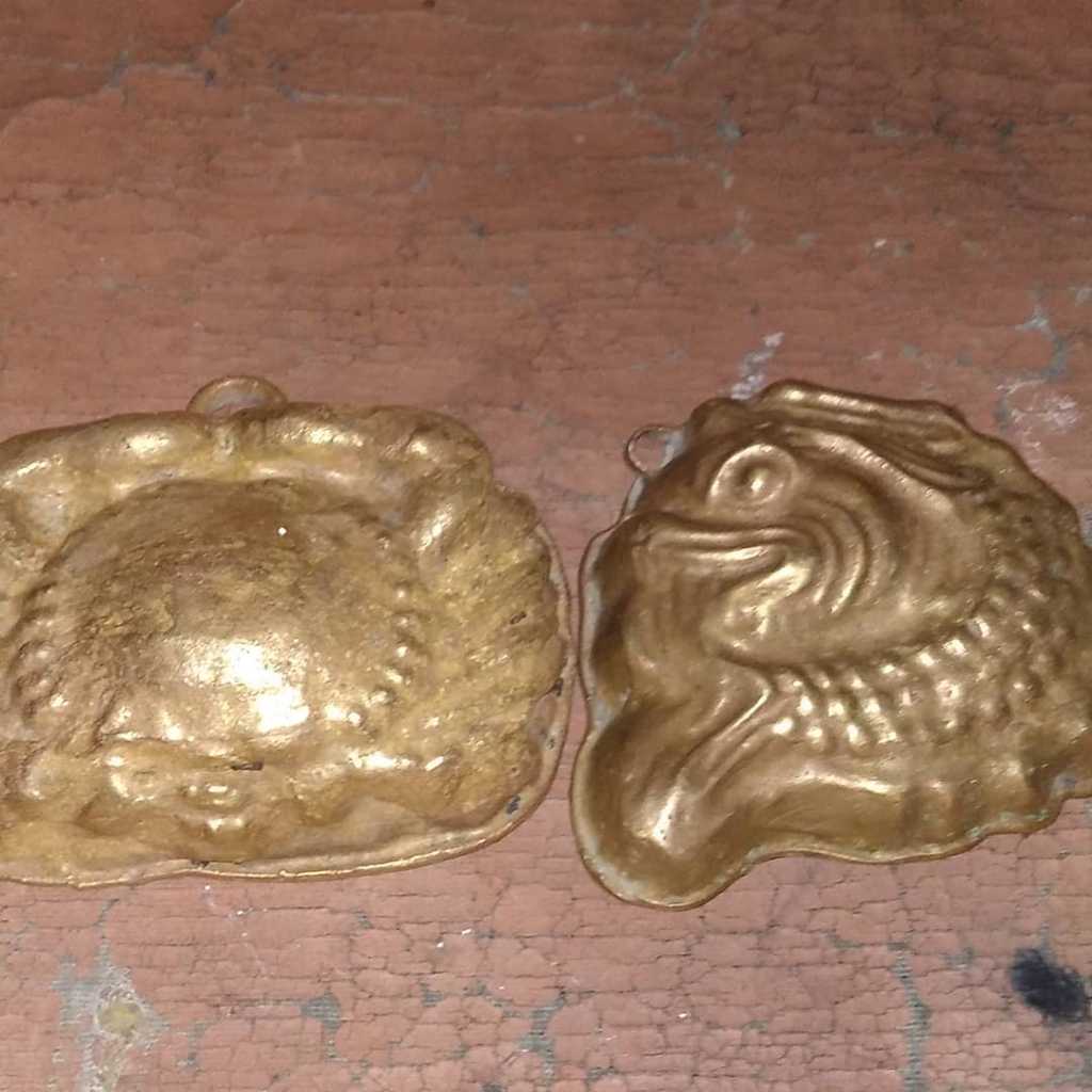 Cetakan kue bahan kuningan uk 13 dan 10