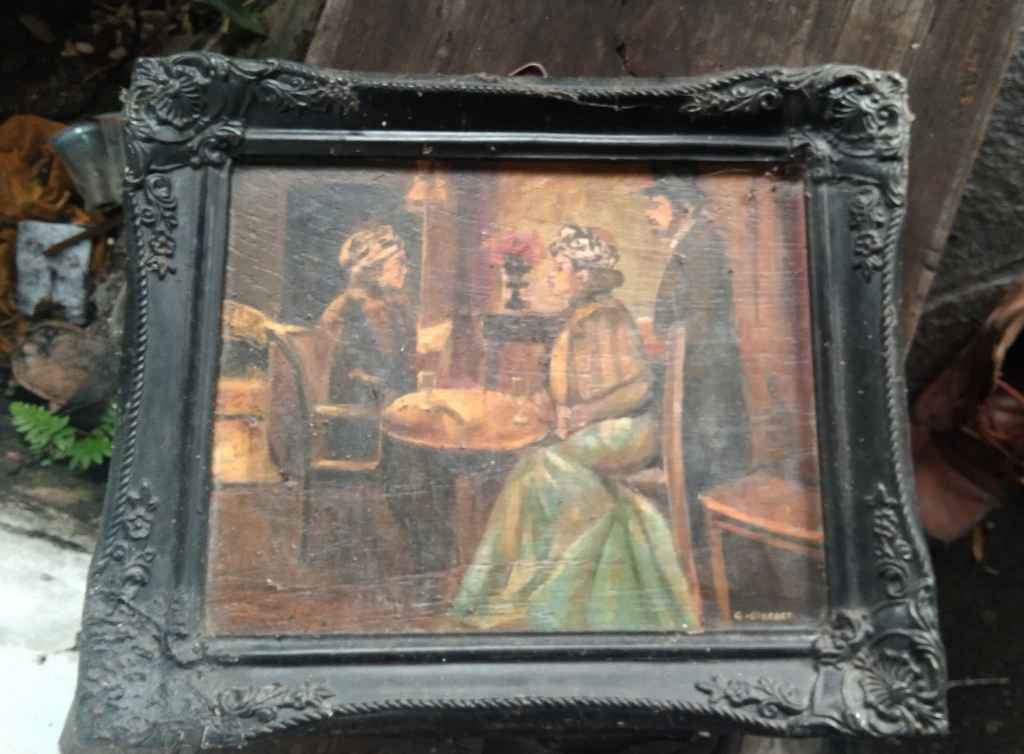 Oil painting canvas Wood G. Courbet