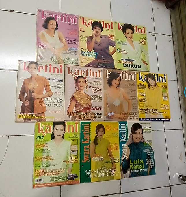 MAJALAH KARTINI DIJUAL PER SATUAN TAHUN 1996 sampai 2003