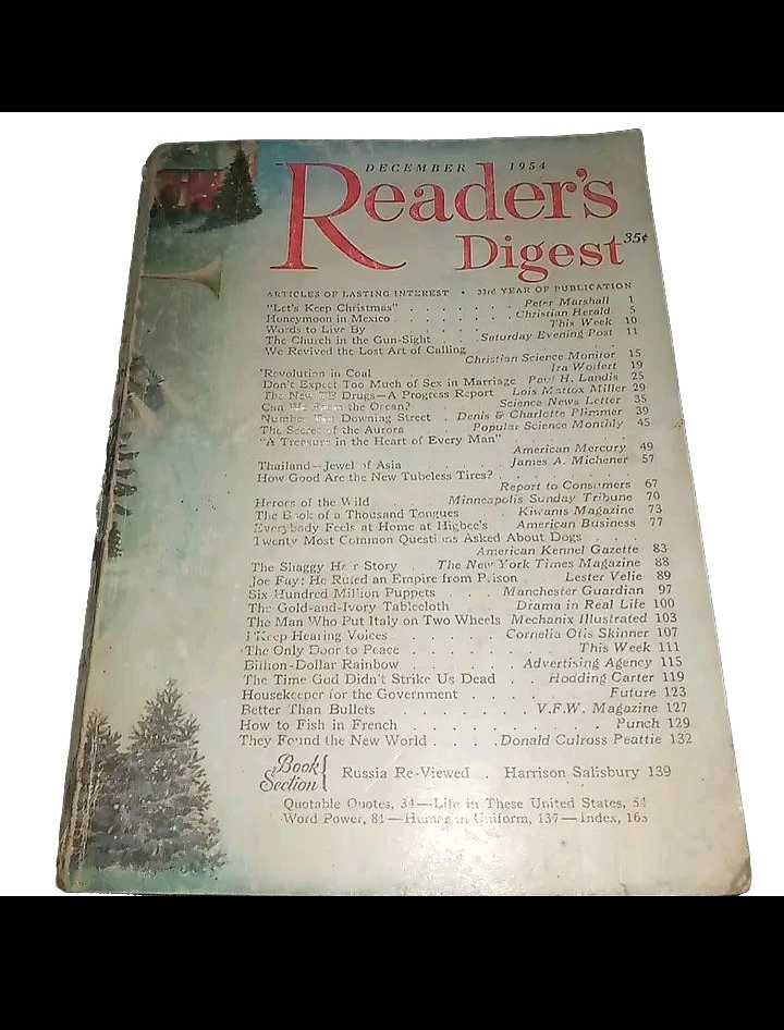 Buku Tua READER'S DIGEST Dec 1954 - Terbitan NEW YORK