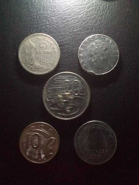 A3748 Lot 5 Keping Koin mancanegara sesuai gambar ready