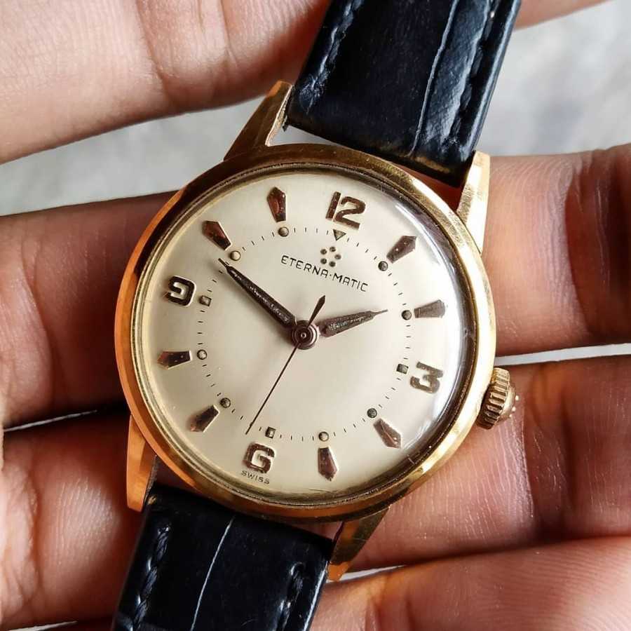 Jam Tangan Eterna-Matic Vintage Automatic goldtop Swiss made