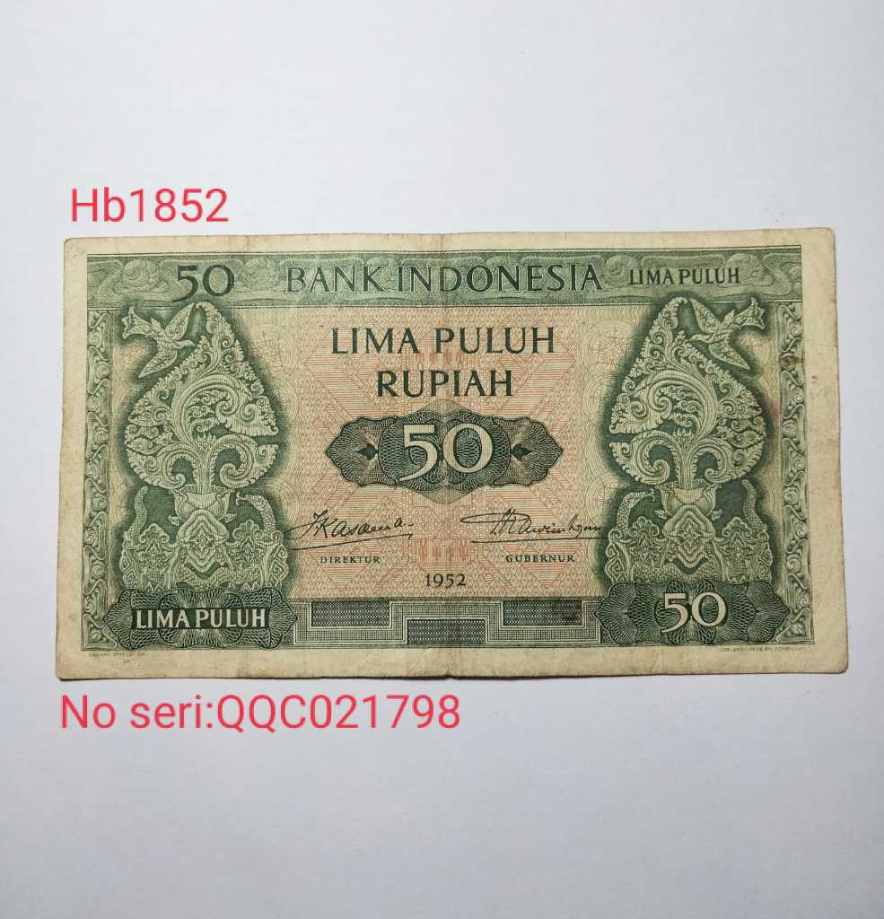 Uang Kertas Bank Indonesa Rp1000 Th 1987 .2 Lembar Urut.Hb1199