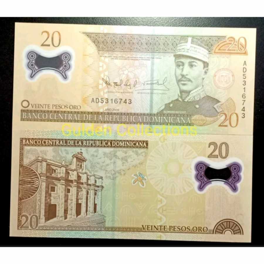 Dominican Republic 20 Pesos Polymer UNC Dominica