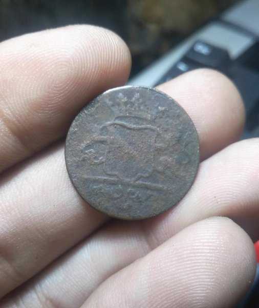 A 1762 Koin VOC Ultrech Duit Tahun1788 Bekas Pakai Kondisi Sesuai Gambar