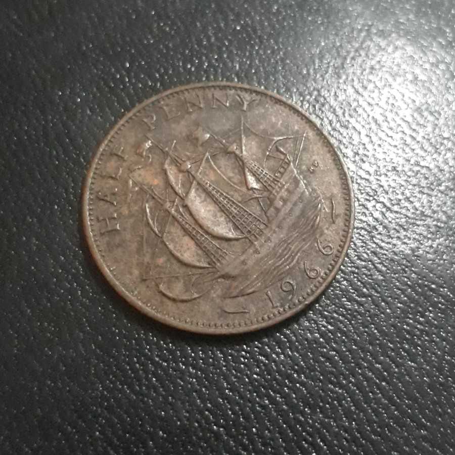 Britania Raya ( Great Britain ) - Half Penny 1966 : Koin / Asing