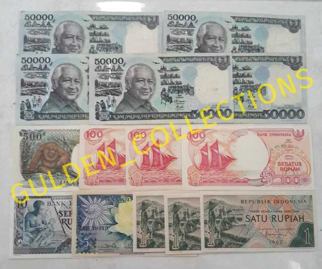 Paket uang kuno 250818 rupiah kertas mahar pernikahan