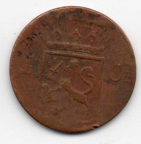 A1389 Nederlands Indies 1 Cent Tahun 1840 Bekas Sesuai Gambar