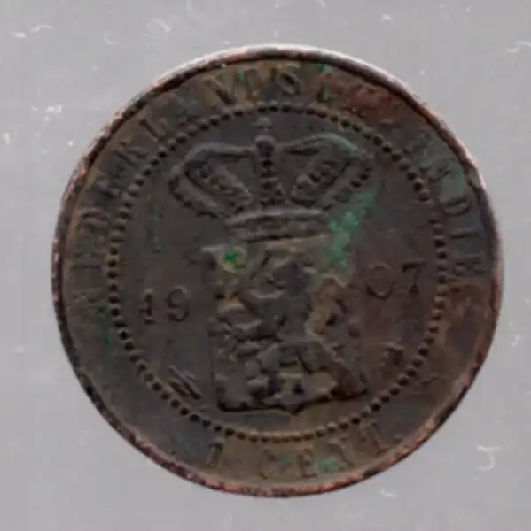 A84 Netherlandsch Indies 1 Cent Taqhun 1807 Bekas Pakai Sesuai Gambar