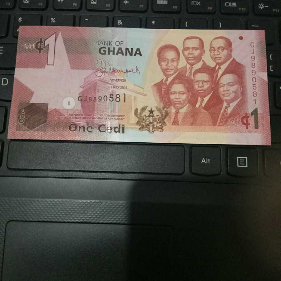 uang kuno uang asing Ghana 1 Cedi gress