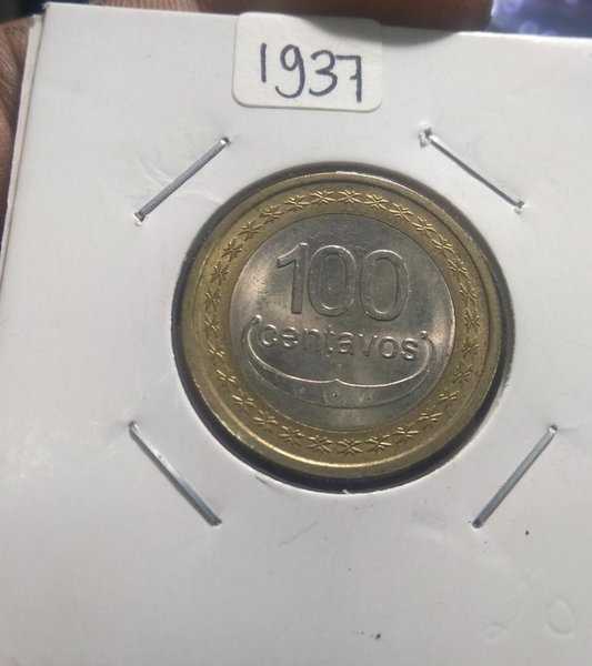 A 1937 Koin Bimetal 100 Centavos Timor Leste Tahun 2012 Bekas Pakai Kondisi Sesuai Gambar