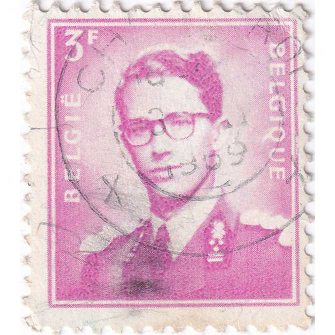 Prangko Belgium 1958 - King Baudouin - New values 3Fr Used