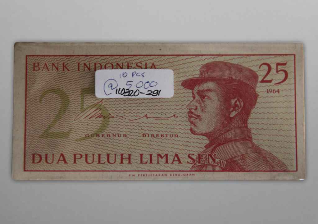 Uang Bank Indonesia 25 Sen Tahun 1964