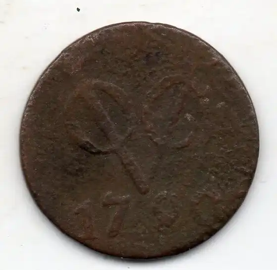 A1365 VOC Duit Bekas Pakai Sesuai Gambar Tahun 1790