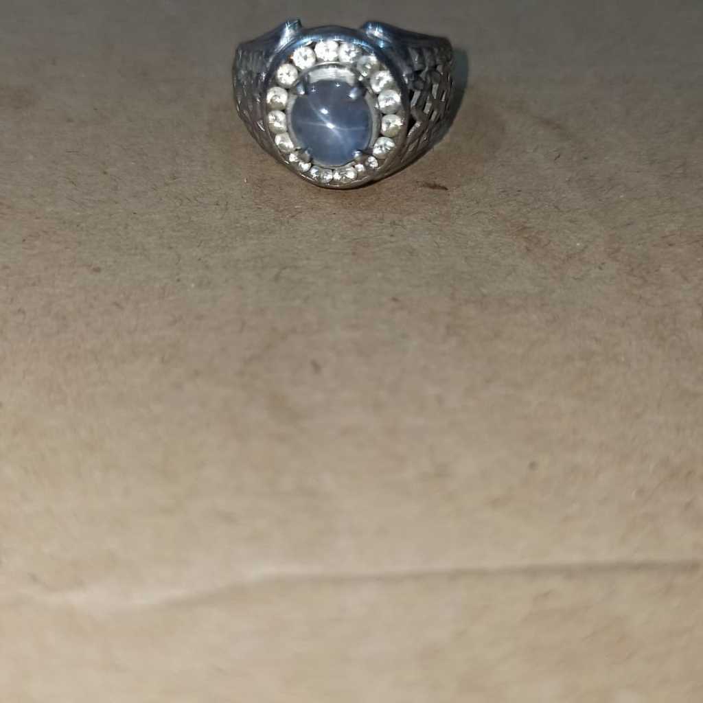 Cincin Batu permata blue safir