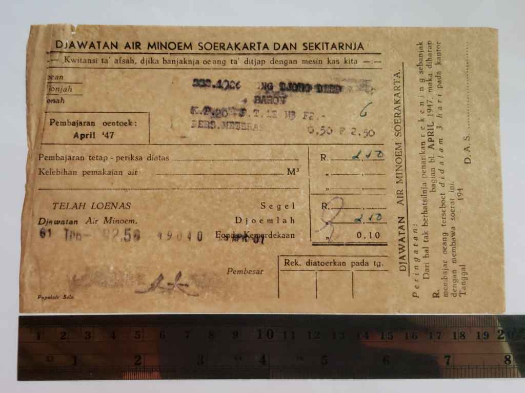 Surat Tagihan Air Minoem