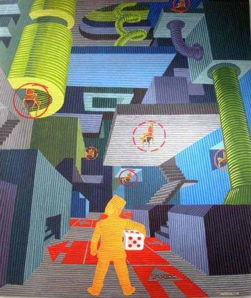 Lukisan Canvas “Real Game” Original  Karya Yudi Irawan #4