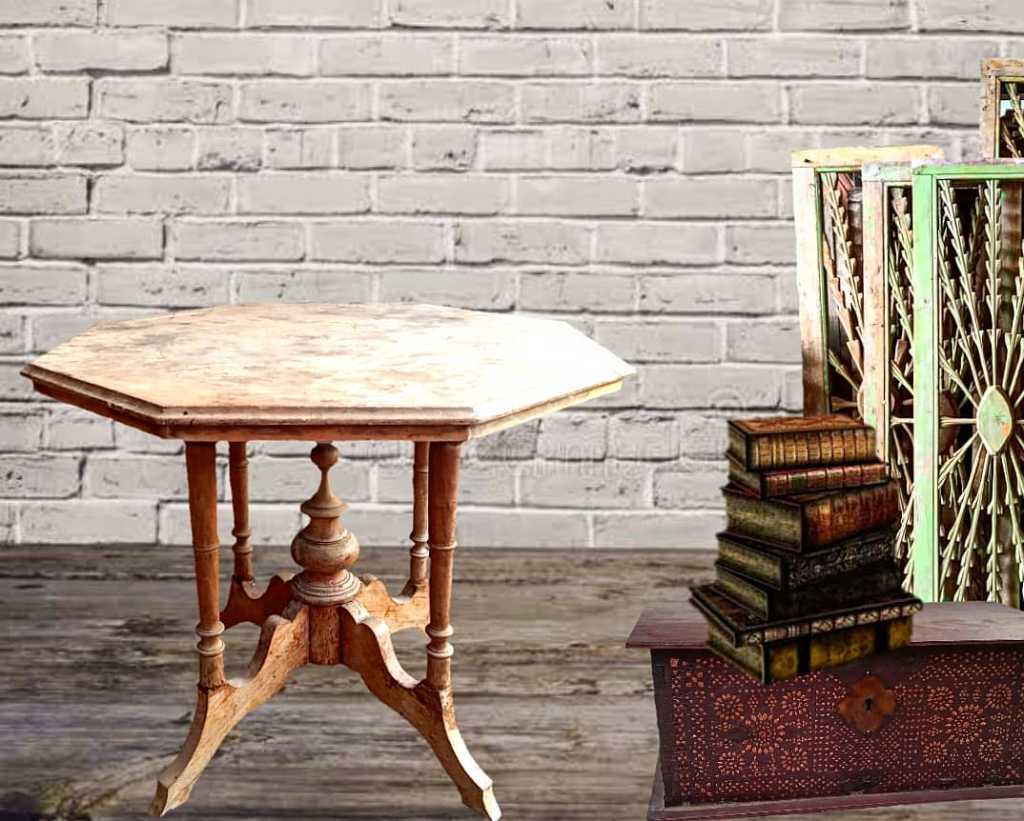 Meja Antik Oktogonal