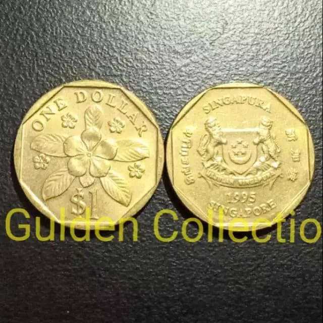 1 dollar singapore koin edisi lama