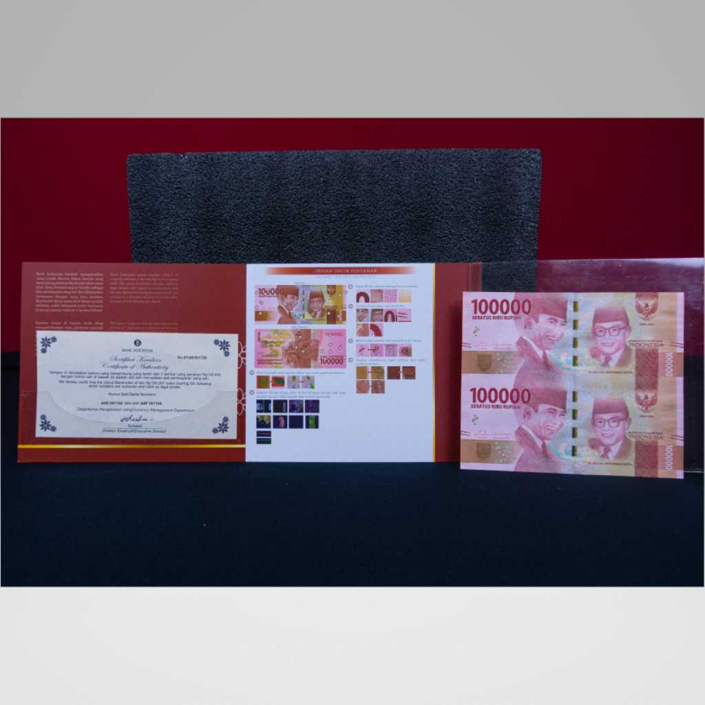 Uang Sambung 100000 Rupiah Dua Lembar