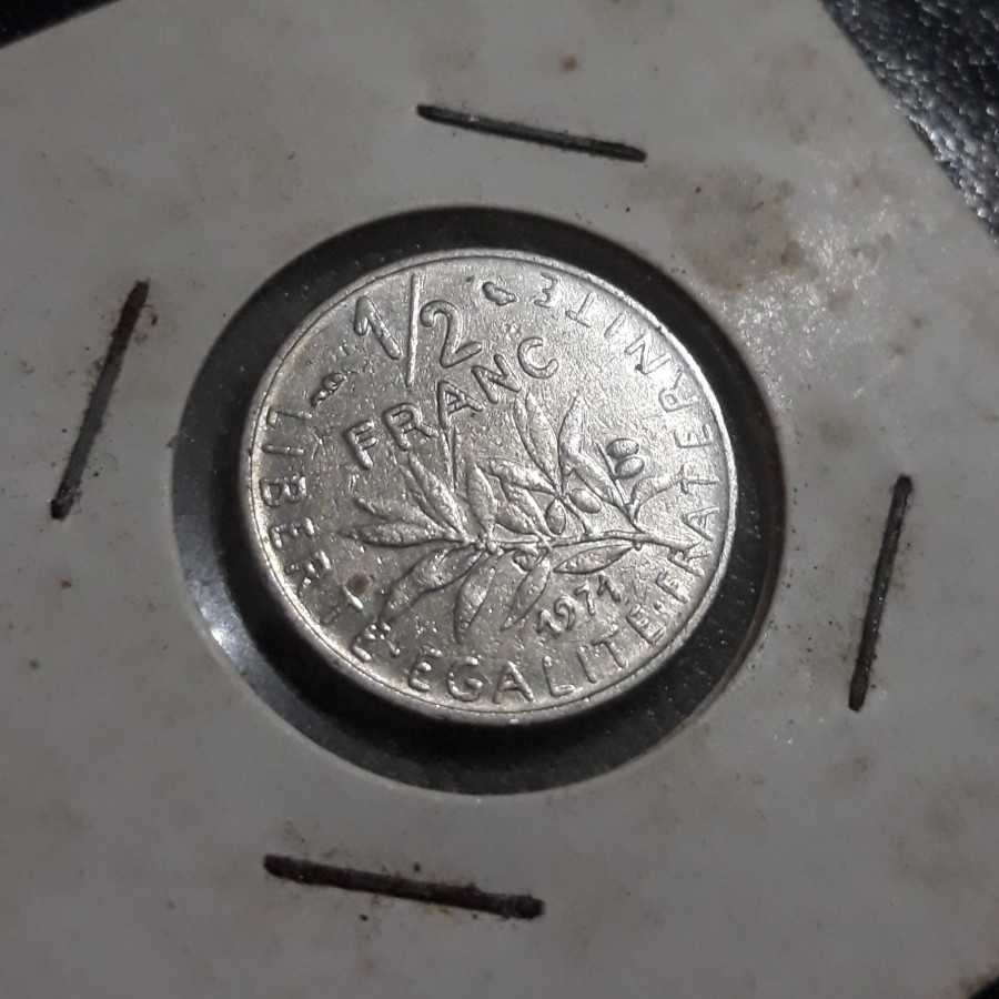 Perancis ( France ) - Half Franc 1971 : Koin / Asing / Kuno