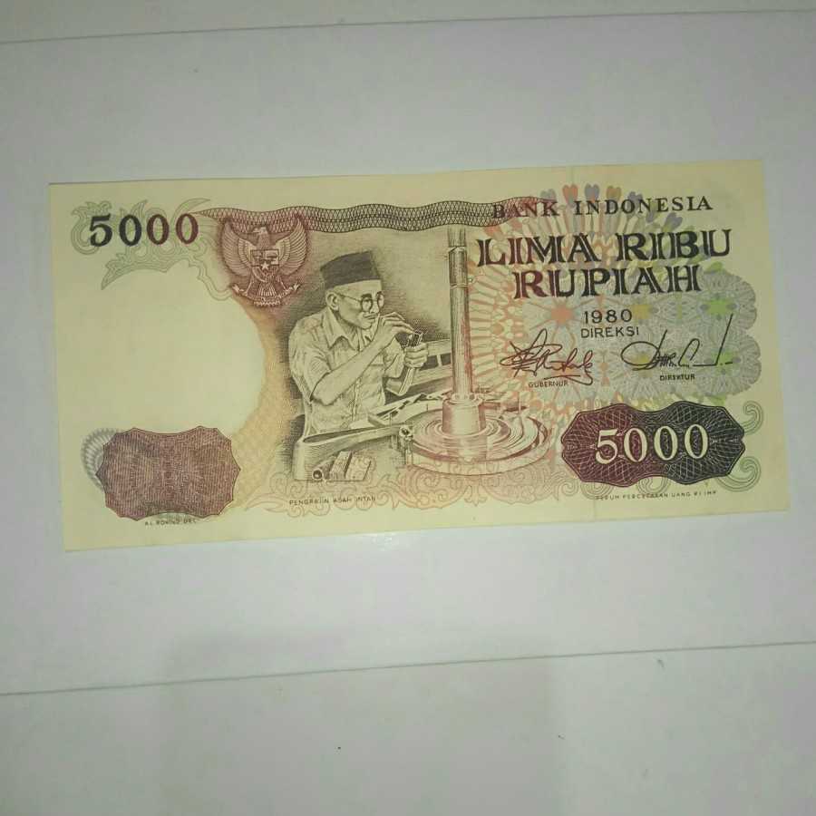 uang kuno 5000 asah intan gress