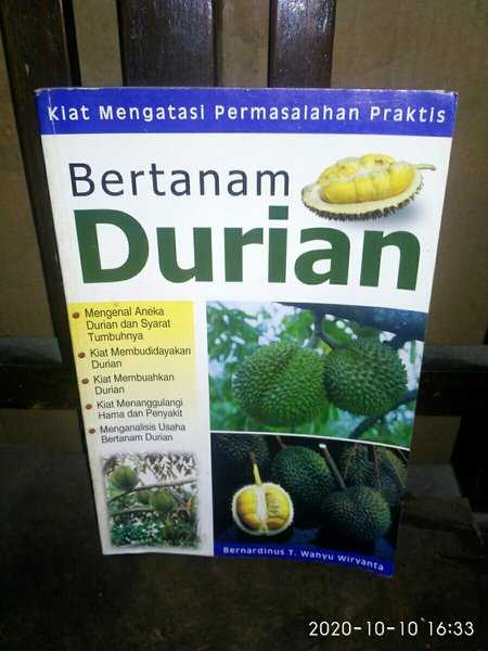 Buku BERTANAM DURIAN Cetakan Pertama Tahun 2001