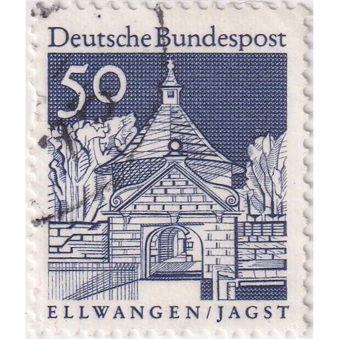 Prangko Germany 1966 - Building Structures of the 12th Century, small size 50Pfg Used