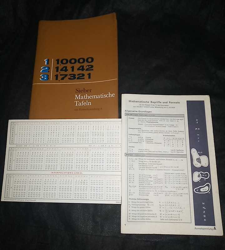 Buku MATHEMATISCHE TAFELN + 2 SUPPLEMEN TAMBAHAN - Von Helmut Sieber  - Terbitan Stuttgart GERMANY  - Tahun 1979