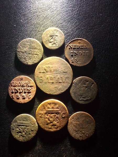A3665 Lot 9 Keping koin jaman penjajahan Belanda Sesuai Dengan Gambar Ready