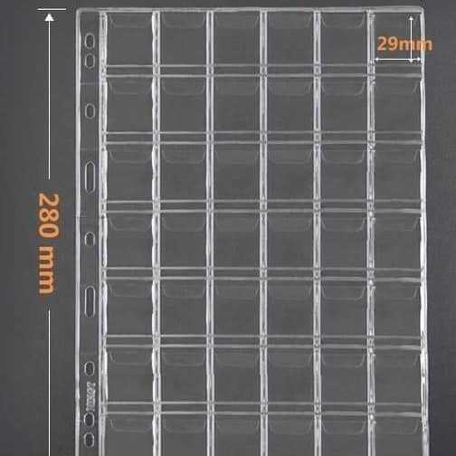 Refill koin bening mingt pccb 42 pocket kantong transparan bijian