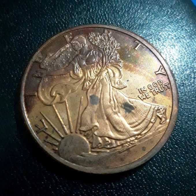 Bullion 1 troy ounce 0.999 fine copper - Standing Liberty