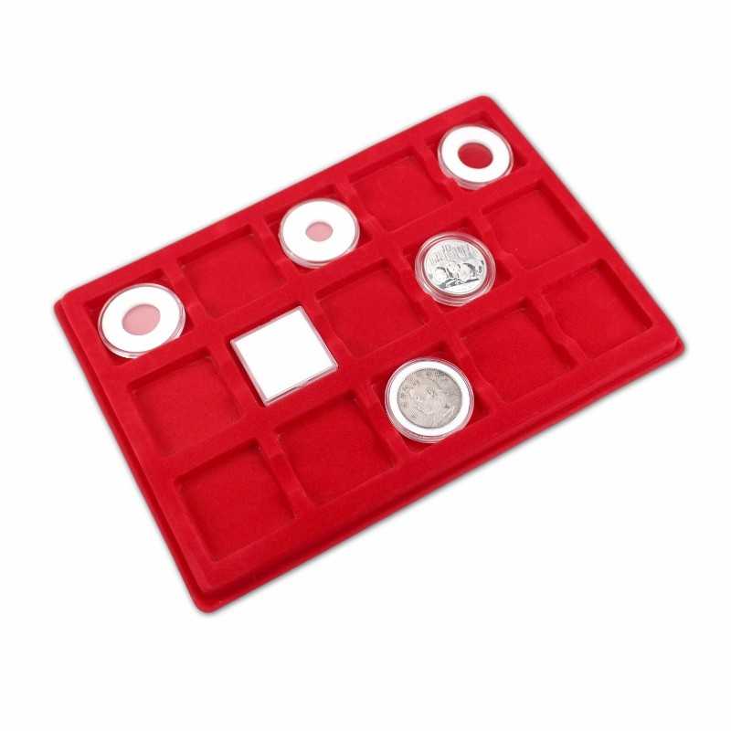 Tray dislay koin 226 x 336 mm 15 lubang 53 x 53 mm