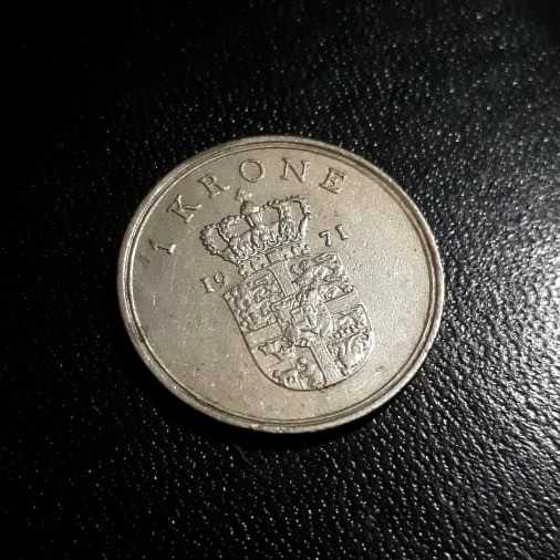 Denmark - 1 Krone 1971 : Koin / Asing / Kuno