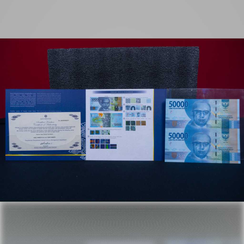 Uang Sambung 50000 Rupiah Dua Lembar