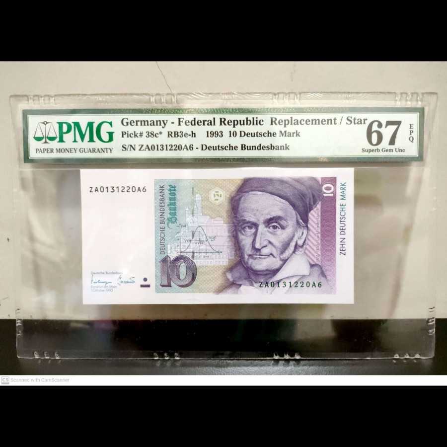 Germany 10 Deutsche Mark 1993 REPLACEMENT UNC PMG 67 EPQ