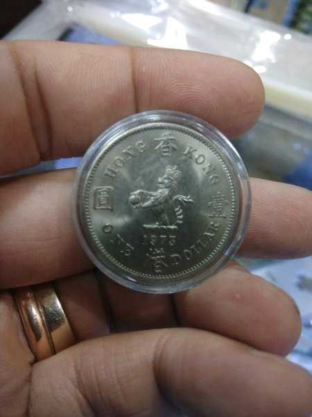x594 hong kong 1 dollar tahun 1973 kondisi bagus sesuai gambar