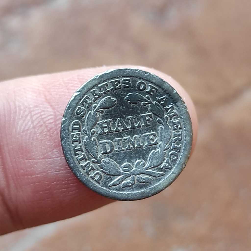 Koin Kuno Perak AMERIKA Half Dime 1847 jarang ada [K142]