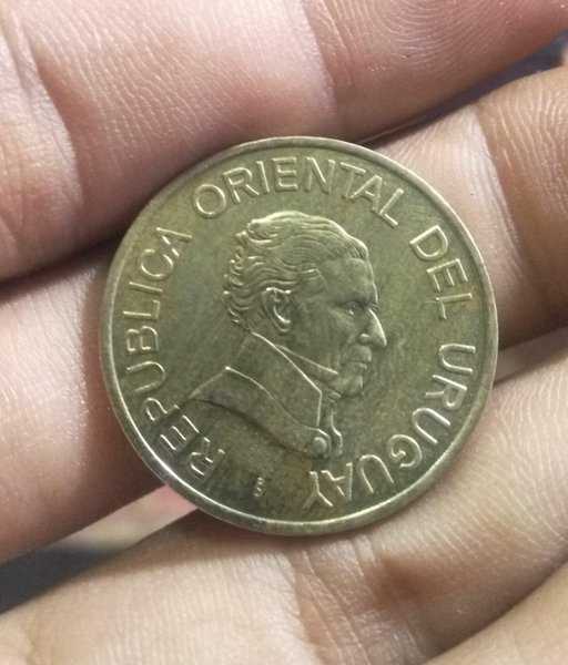 A 1912 Koin Kuno Pesos Uruguay Tahun 2008 Bekas Pakai Kondisi Sesuai Gambar