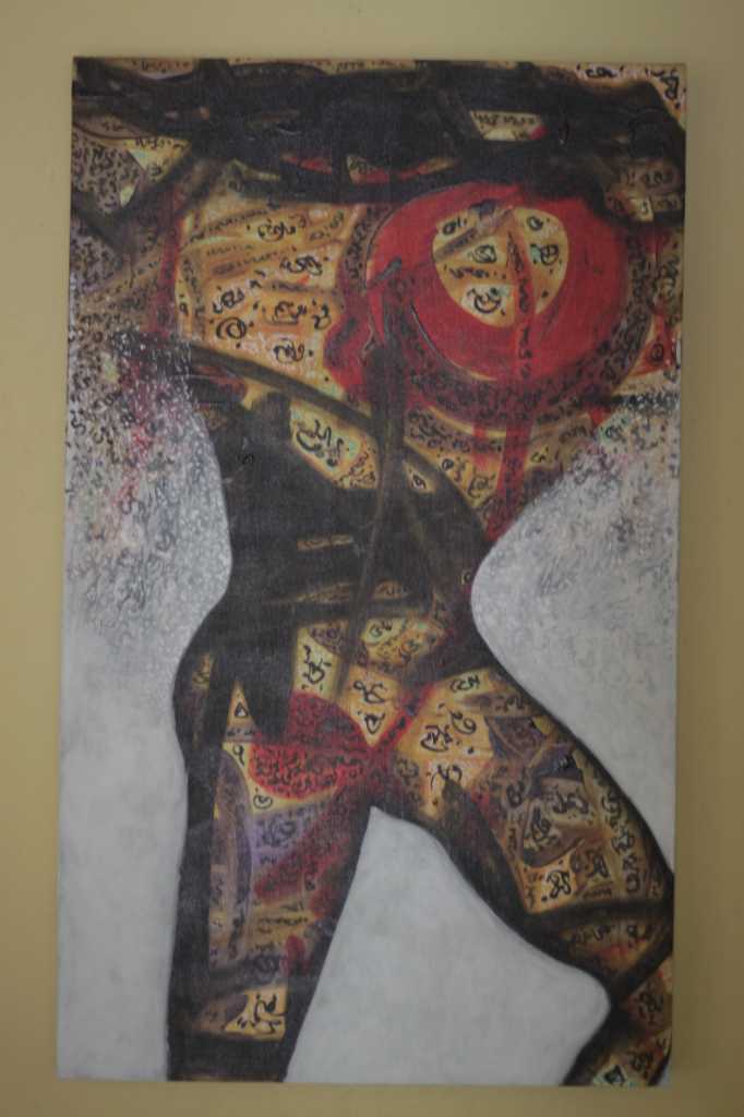 lukisan aklirik di atas kanvas "BERGEJOLAK''