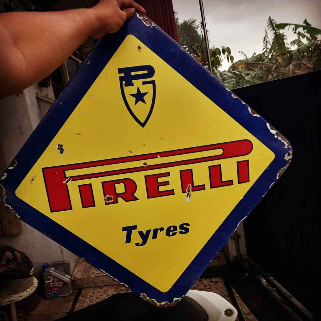 Reklame enamel sign original