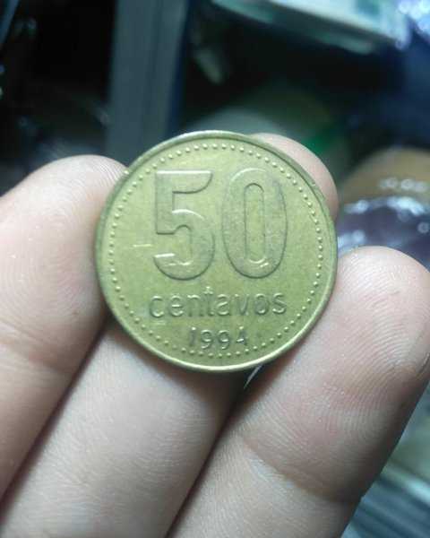 A 2186 Koin Kuno Asing 50 Centavos Argentina Tahn 1994 sesuai Gambar