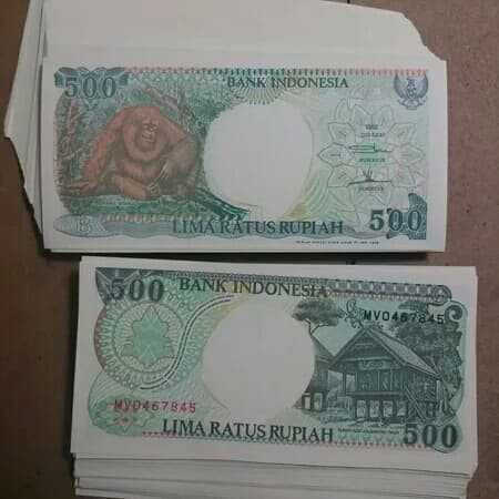 uang kuno 500 orang utan