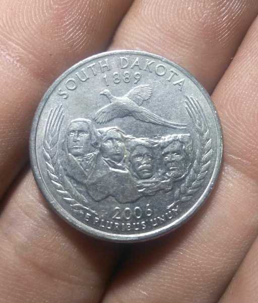 A 1964 Koin Quarter Dollar Negara Bagian South Dakota 2006 Bekas Paka