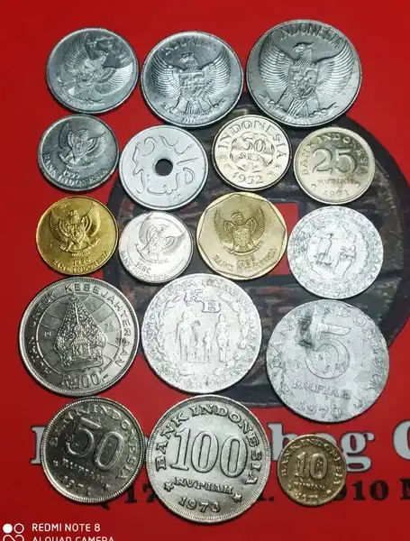 A2643 Set 17 keping berbeda Koin Kuno Indonesia Bekas Sudah Dibersihkan
