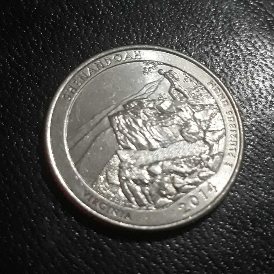 Amerika ( United States ) - 25 Cents 2014 D " VIRGINIA " : Koin